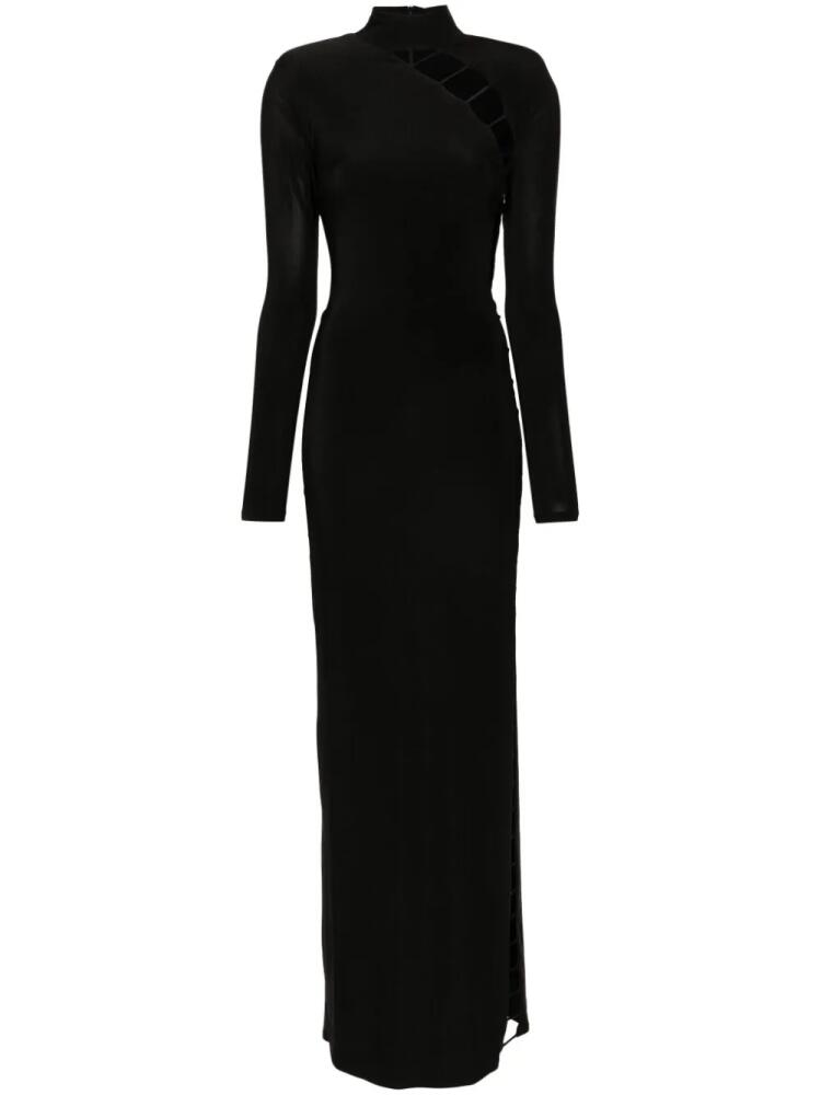 The New Arrivals Ilkyaz Ozel Xena In Deviant maxi dress - Black Cover