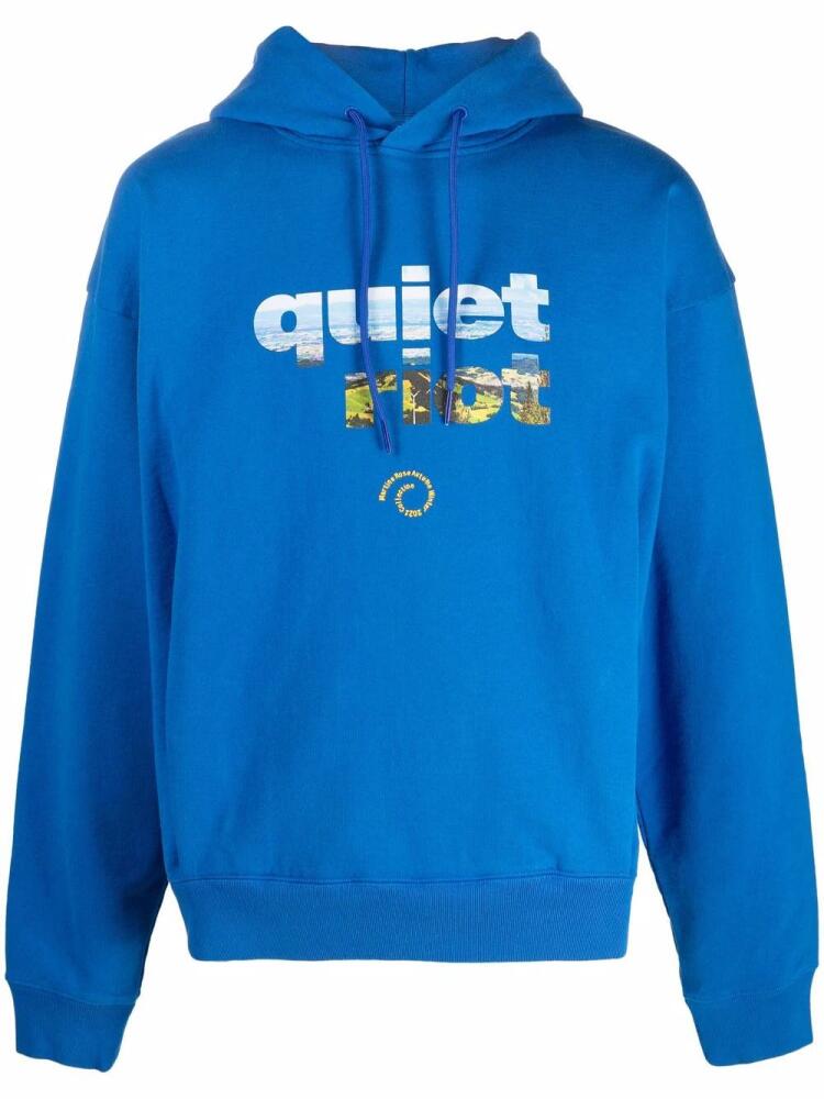 Martine Rose Quiet Riot hoodie - Blue Cover