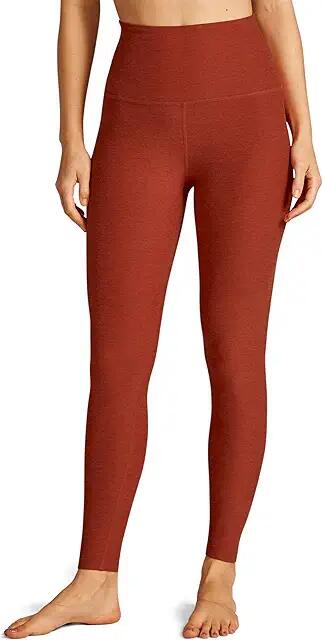 Beyond Yoga Spacedye Caught In The Midi High-Waisted Legging (Red Sand Heather) Women's Casual Pants Cover