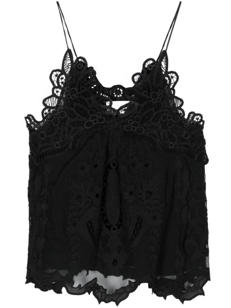 ISABEL MARANT Victoria guipure-lace tank top - Black Cover