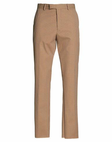 8 By Yoox Cotton Blend Micro-fantasy Tailoring Pants Man Pants Camel Cotton, Polyamide, Elastane Cover