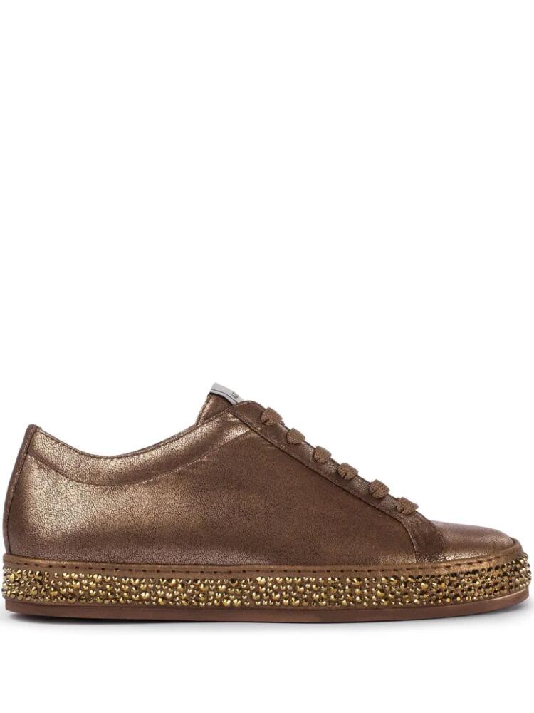 Le Silla Andrea crystal-embellished sole sneakers - Brown Cover