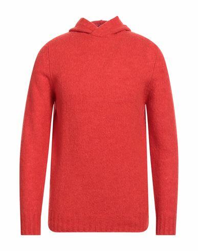 Fedeli Man Sweater Tomato red Virgin Wool, Cashmere, Polyamide Cover