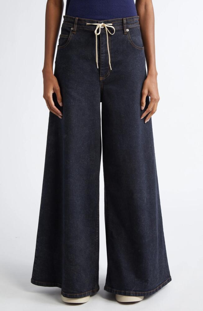 Marni Wide Leg Drawstring Jeans in Black Cover