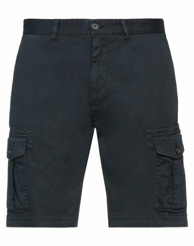 Seventy Sergio Tegon Man Shorts & Bermuda Shorts Midnight blue Cotton, Elastane Cover