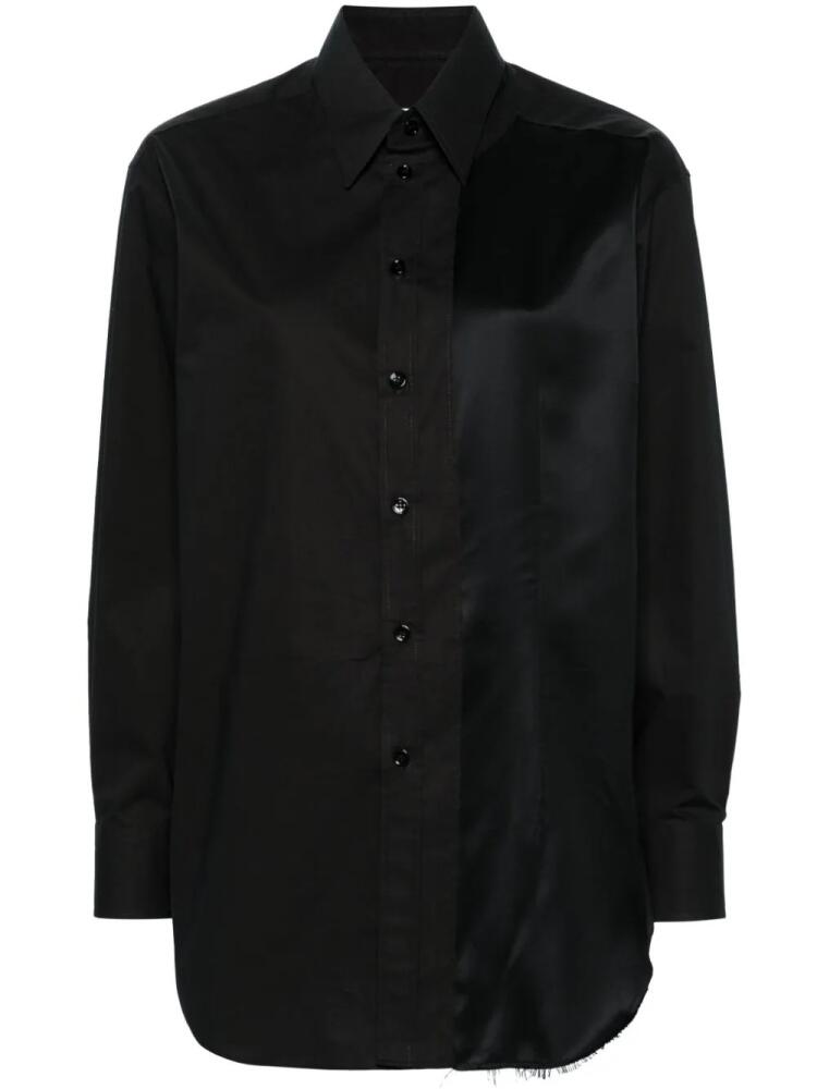 MM6 Maison Margiela panelled cotton shirt - Black Cover