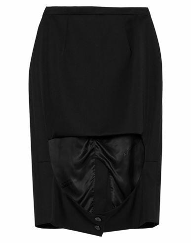 Burberry Woman Midi skirt Black Wool Cover