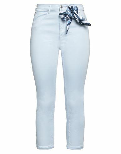 Guess Woman Pants Sky blue Tencel Lyocell, Cotton, Elastomultiester, Elastane Cover