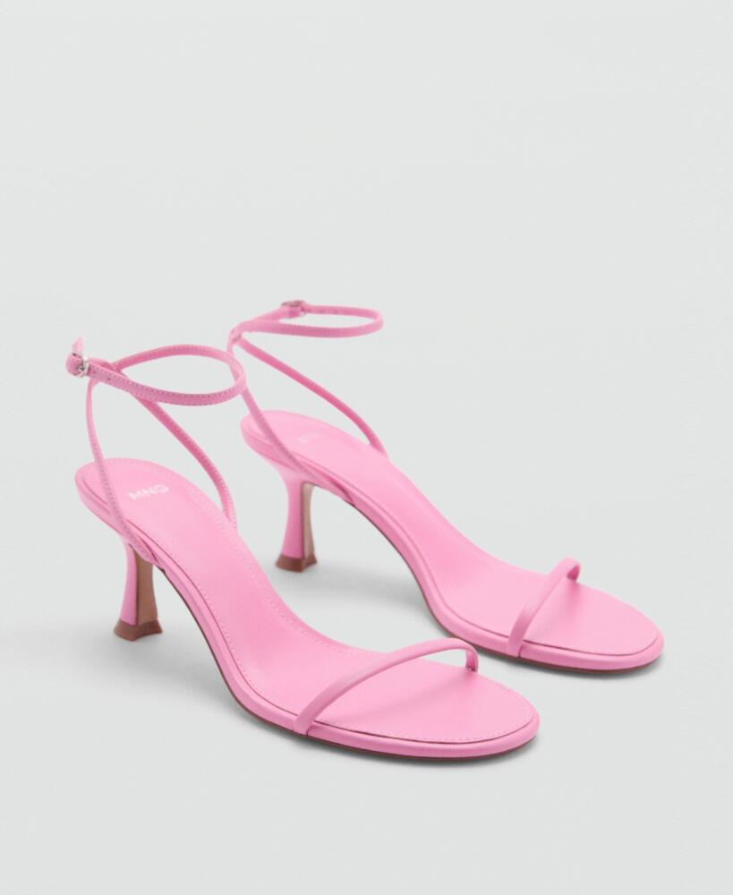 Mango Women's Buckle Strap Sandals - Pink Cover