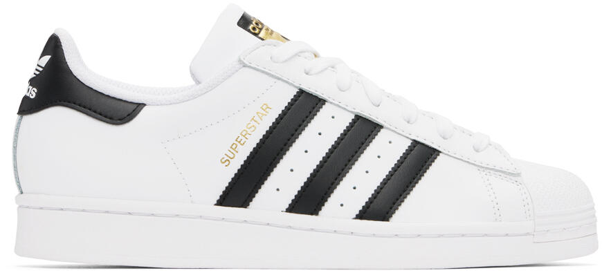 adidas Originals White & Black Superstar Sneakers Cover