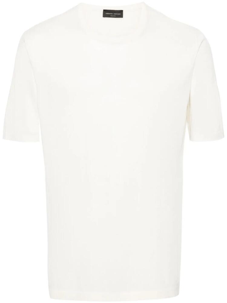 Roberto Collina knitted cotton T-shirt - Neutrals Cover