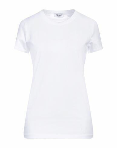 Dondup Woman T-shirt White Cotton, Elastane Cover