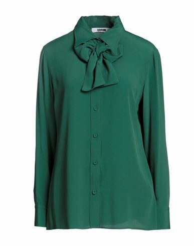 Grifoni Woman Shirt Emerald green Acetate, Silk Cover