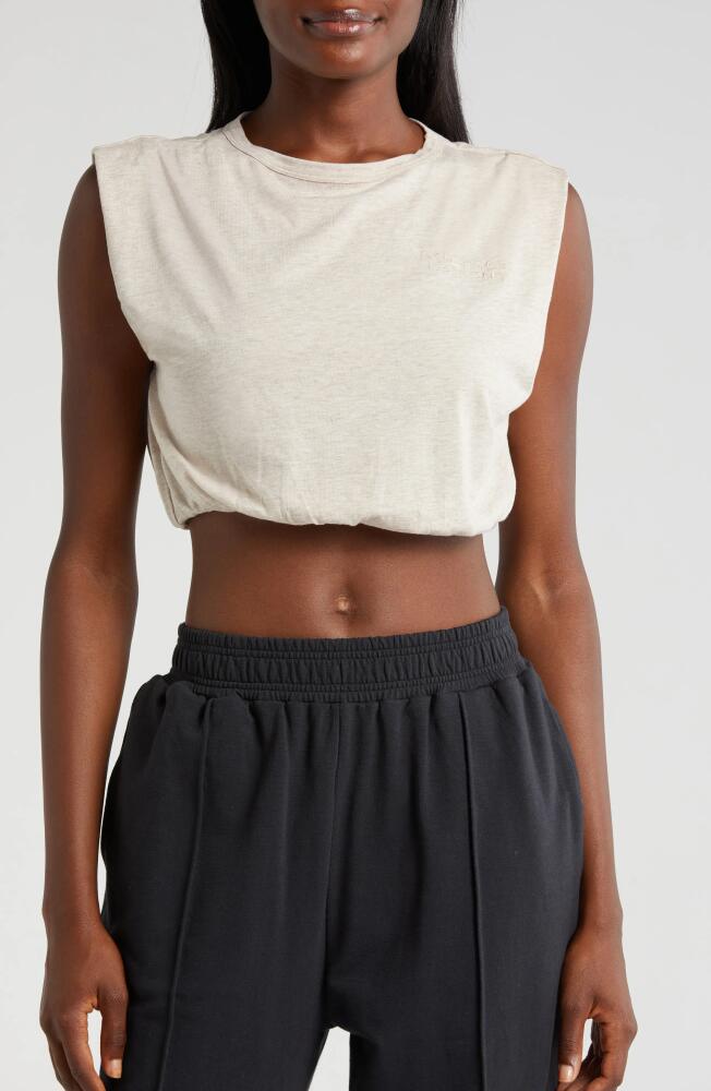 Daughter Lessons Tucked Crop Muscle Tee in Dune Cover