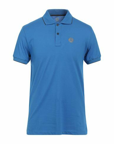 People Of Shibuya Man Polo shirt Blue Cotton, Elastane Cover