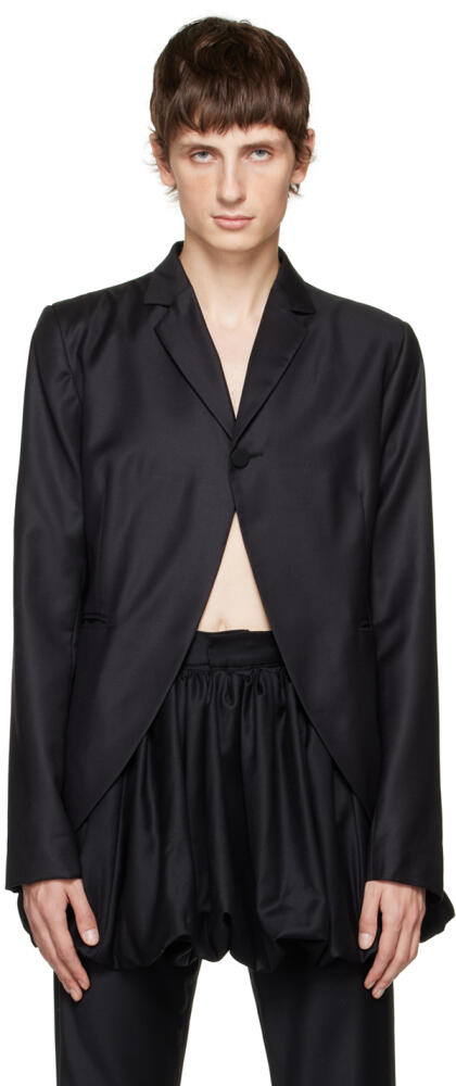 AARON ESH Black Single-Button Blazer Cover