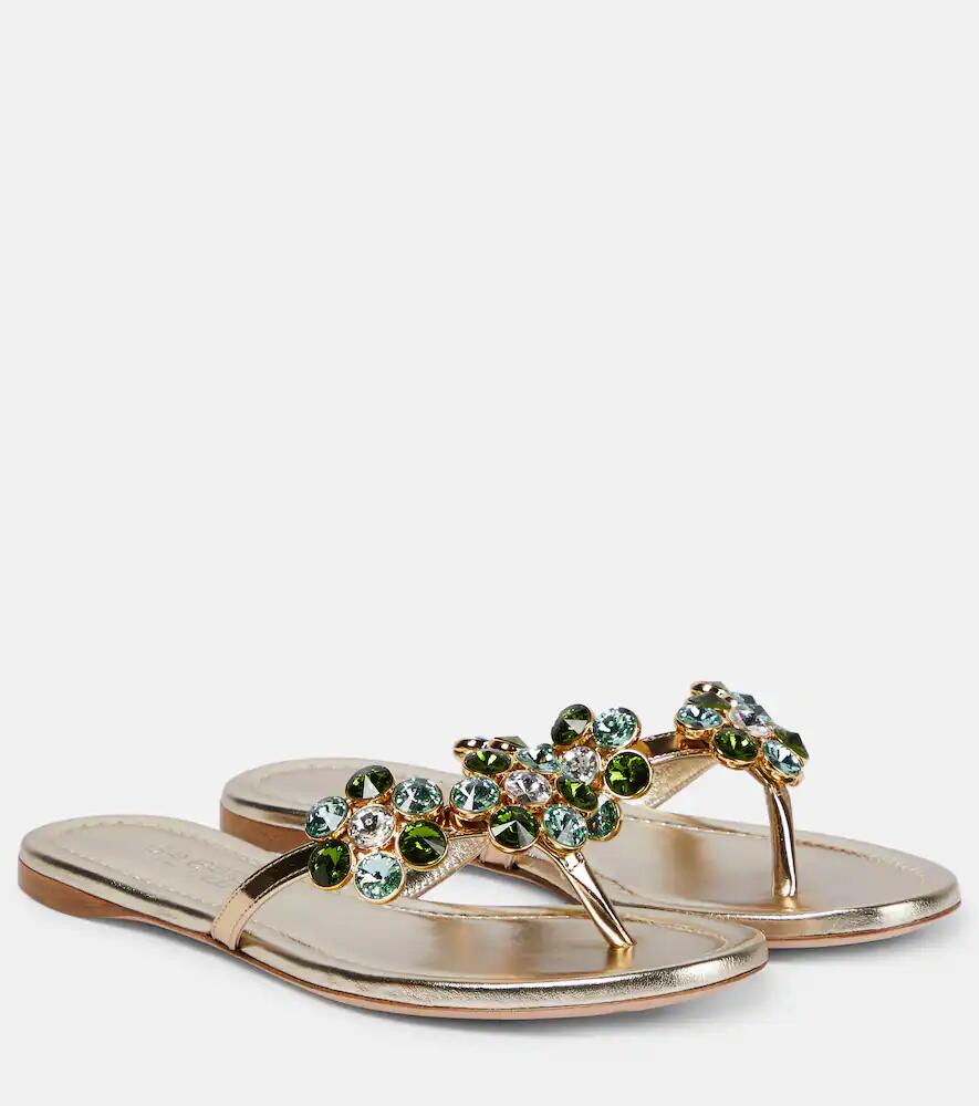 Giambattista Valli Embellished leather thong sandals Cover