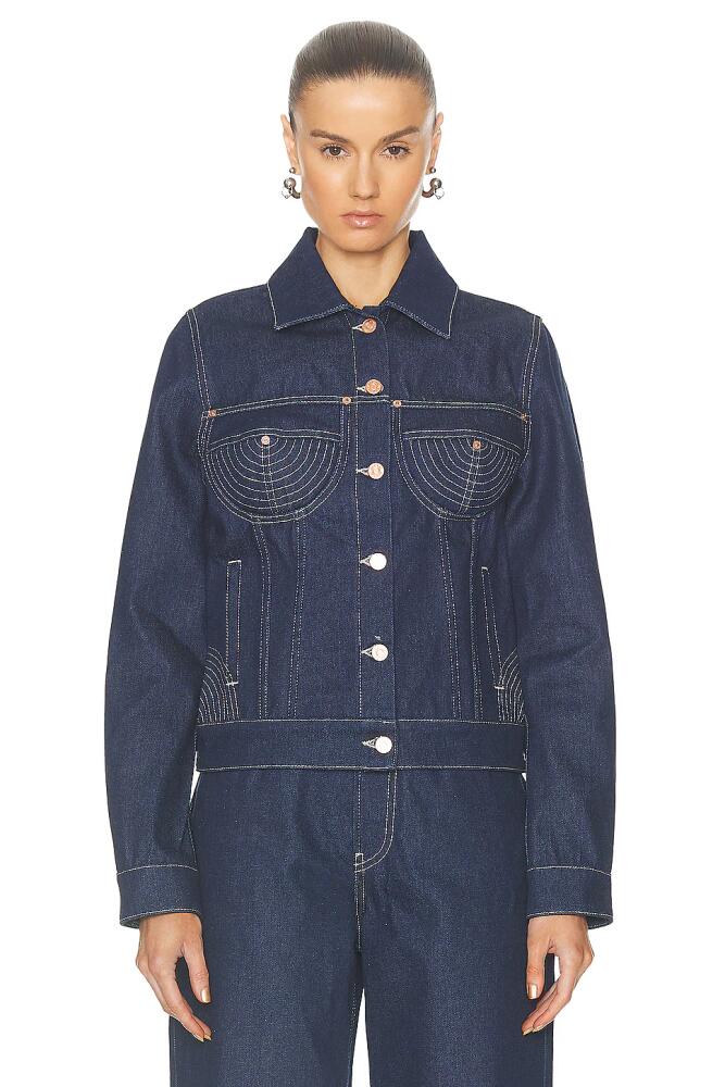 Jean Paul Gaultier Madonna Inspired Denim Jacket in Blue Cover