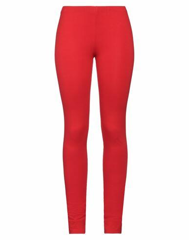 Liviana Conti Woman Leggings Red Viscose, Elastane Cover