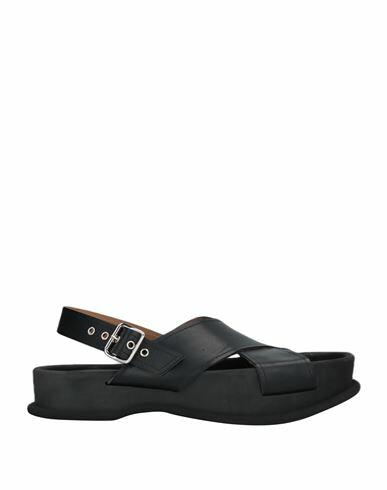 Dries Van Noten Man Sandals Black Soft Leather Cover