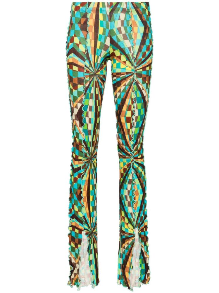 SIEDRES kaleidoscopic-print trousers - Brown Cover