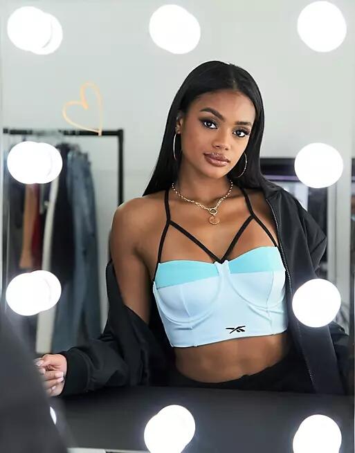 Reebok x Cardi B bralette in teal-Blue Cover