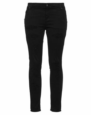 Byblos Woman Jeans Black Cotton, Elastane Cover