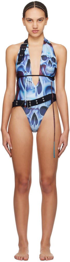 Ottolinger Blue Belt One-Piece Swimsuit Cover