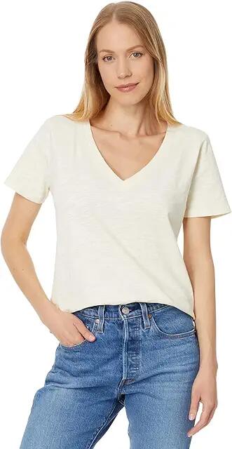 Pendleton Short Sleeve V-Neck Tee (Antique White) Women's Clothing Cover