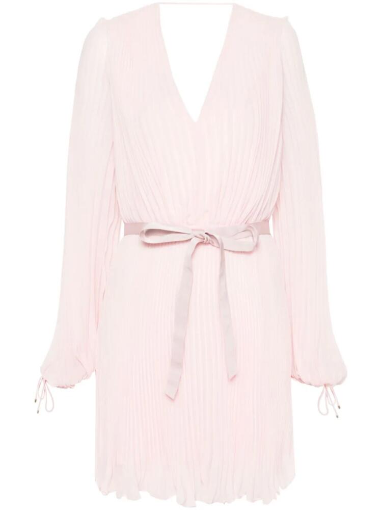 Max Mara fully-pleated chiffon mini dress - Pink Cover