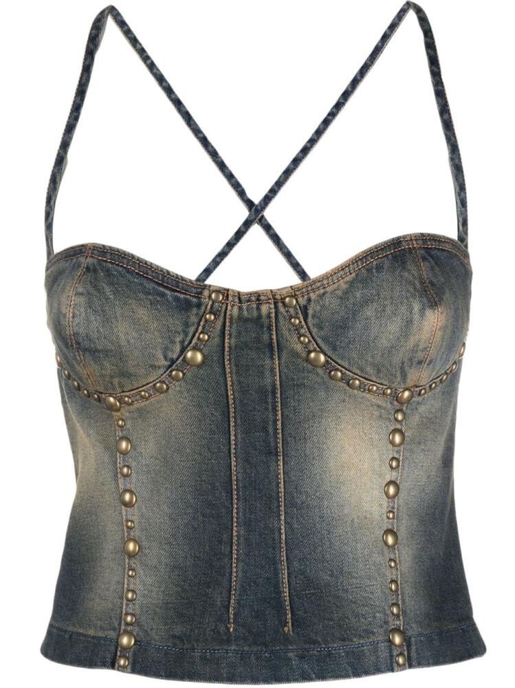 Blumarine Jean denim tank top - Blue Cover