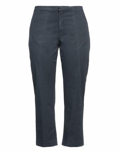 Haikure Woman Pants Midnight blue Cotton, Elastane Cover