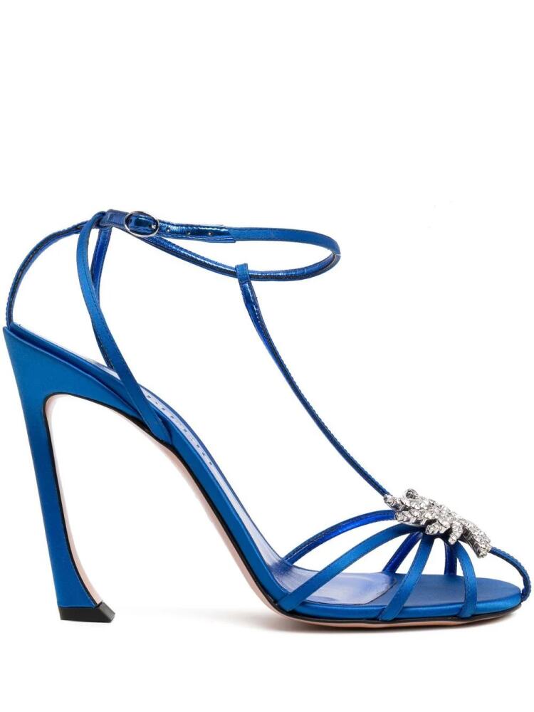 Pīferi Maggio ankle-strap detail 120mm sandals - Blue Cover