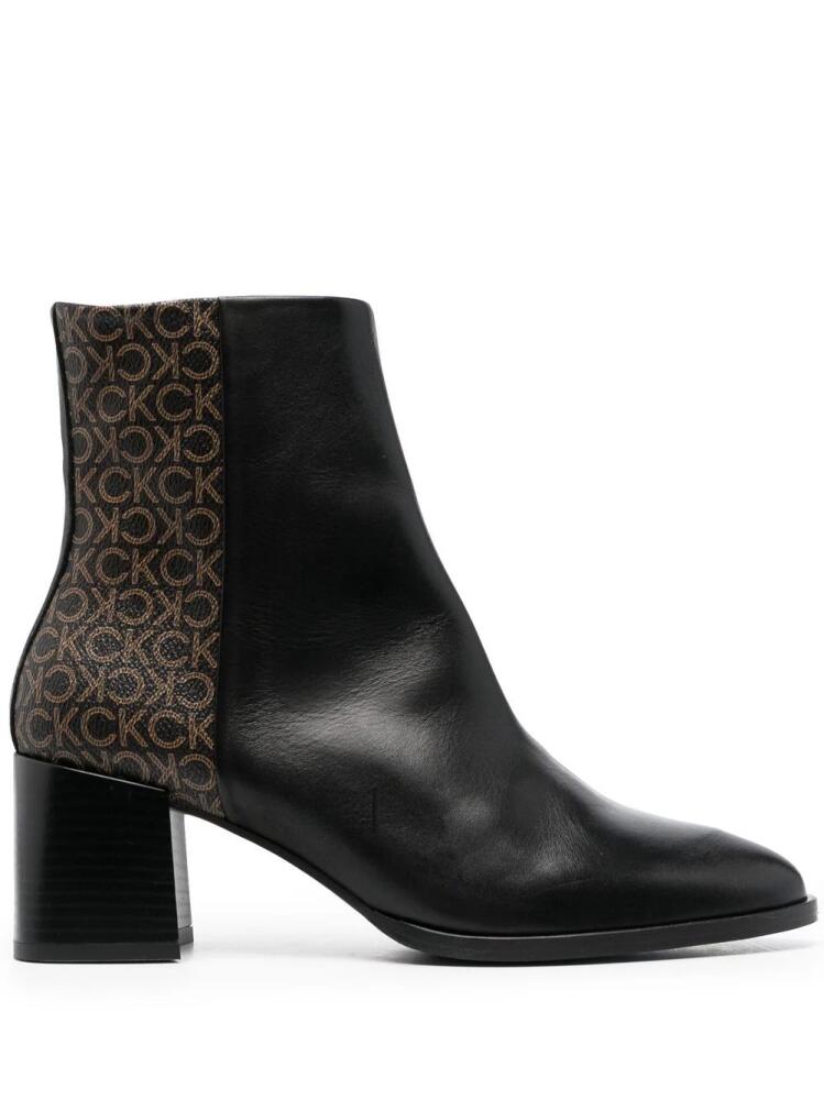 Calvin Klein monogram-print ankle boots - Black Cover