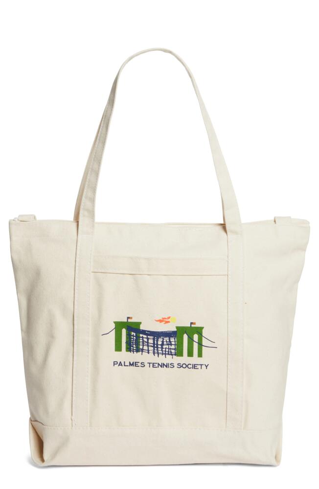 PALMES Tennis Society Cotton Tote in Nature Cover