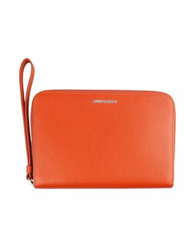 Dsquared2 Dsquared2 Leather Handbag Woman Handbag Orange Leather Cover