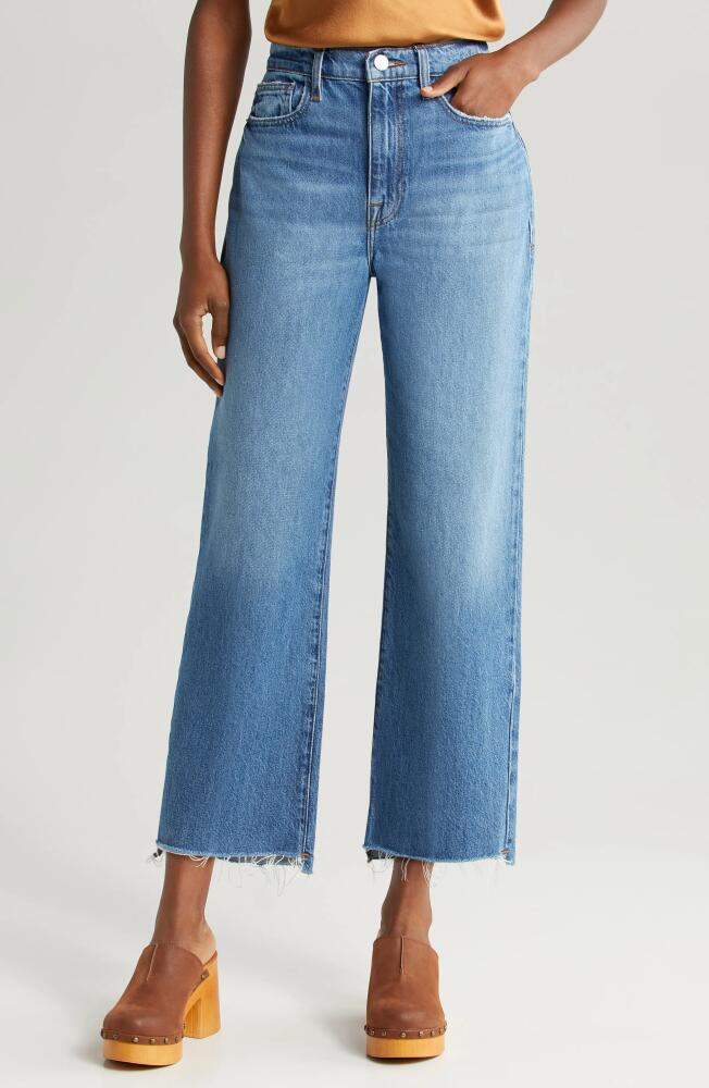 FRAME Le Jane High Waist Crop Straight Leg Jeans in Mariner Clean Cover