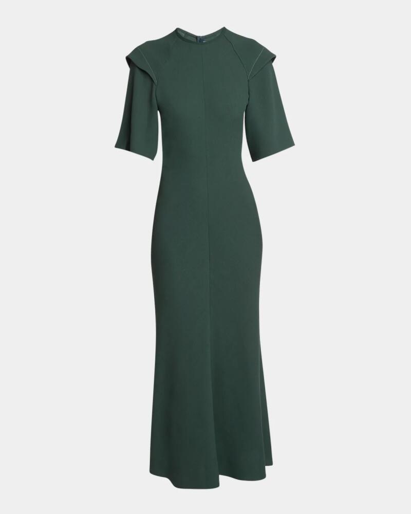 Victoria Beckham Inset Short-Sleeve Midi Dress Cover