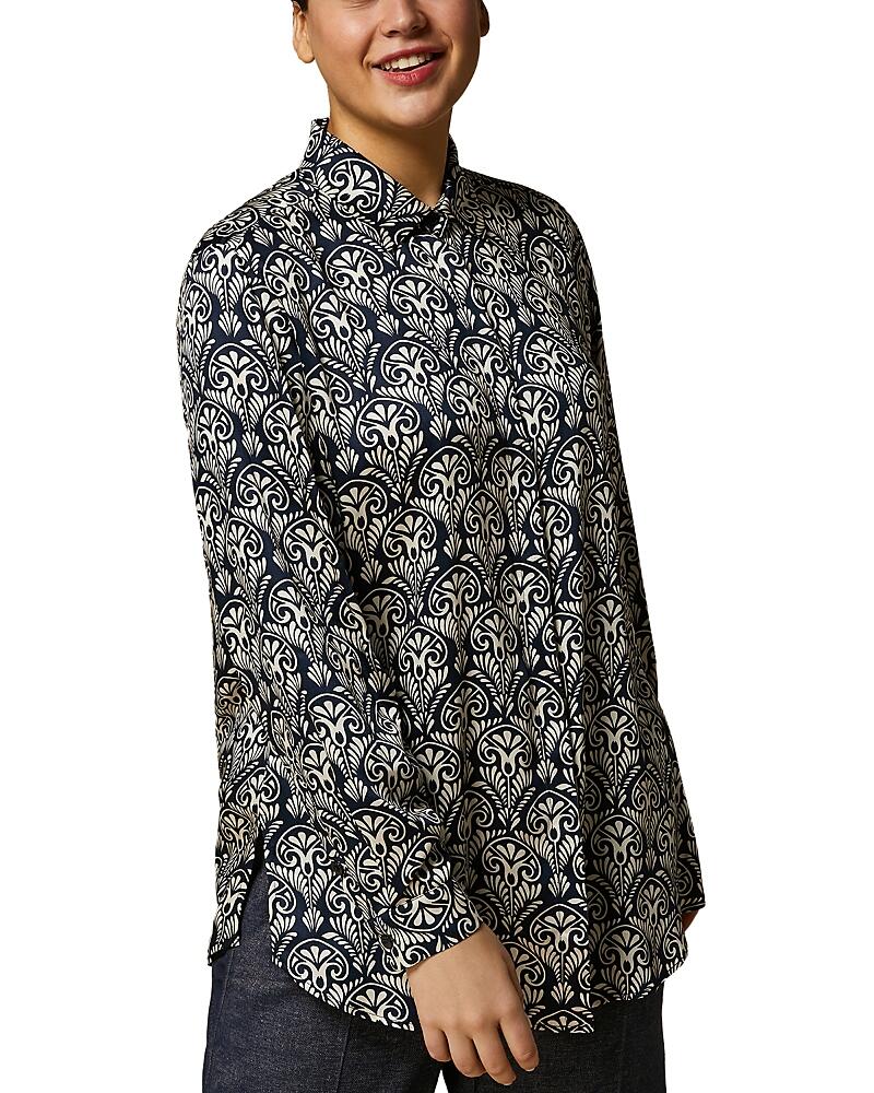 Marina Rinaldi Printed Satin Shirt Cover