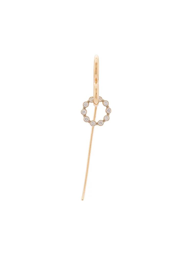 Charlotte Chesnais 18kt yellow gold Swing Unit diamond single earring - Metallic Cover