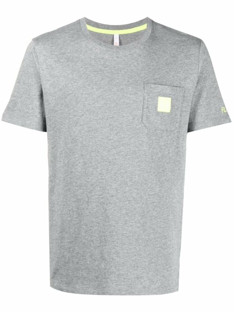 Sun 68 logo-patch cotton T-shirt - Grey Cover