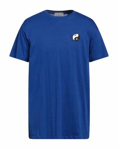 Daniele Alessandrini Homme Man T-shirt Blue Cotton Cover