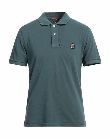 Parajumpers Man Polo shirt Deep jade Cotton Cover