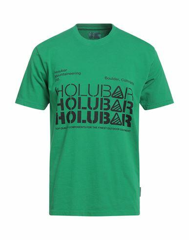 Holubar Man T-shirt Green Cotton Cover