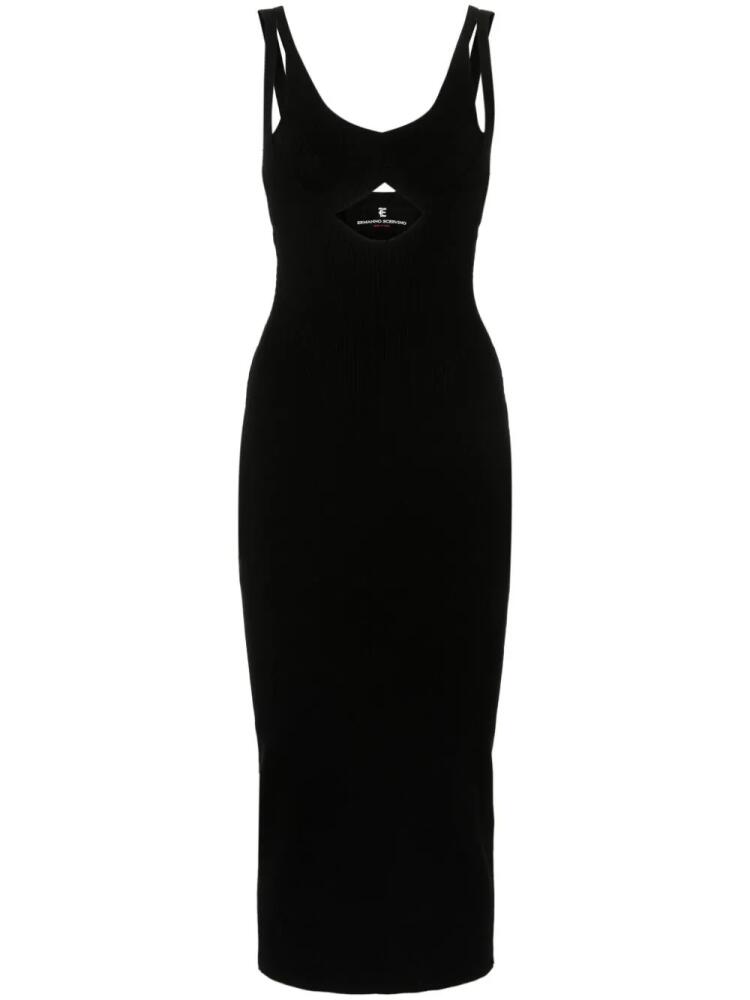 Ermanno Scervino ribbed-knit midi dress - Black Cover