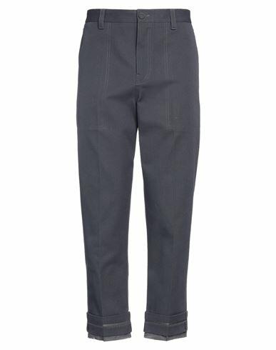 Dior Homme Man Pants Navy blue Cotton, Silk Cover