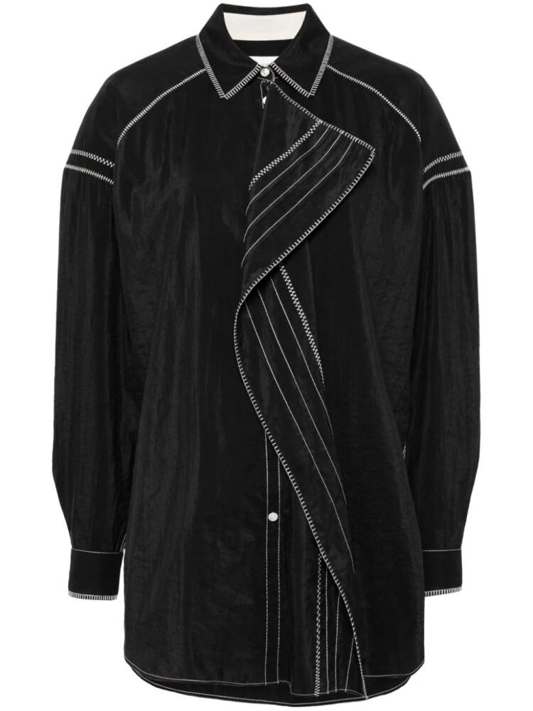 LEMAIRE decorative-stitched shirt - Black Cover