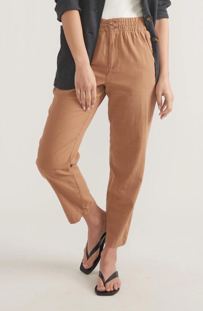 Marine Layer Elle Relaxed Crop Pants in Toasted Coconut Cover