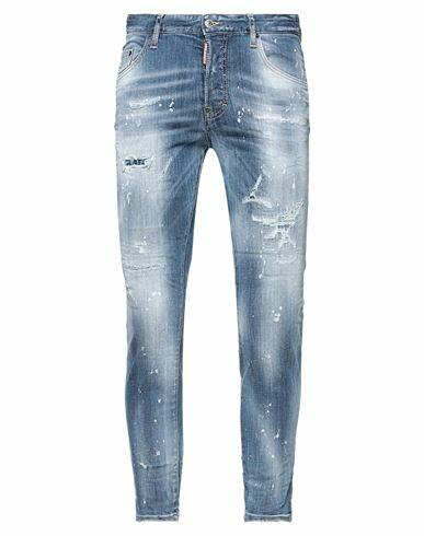 Dsquared2 Man Jeans Blue Cotton, Elastomultiester, Elastane Cover