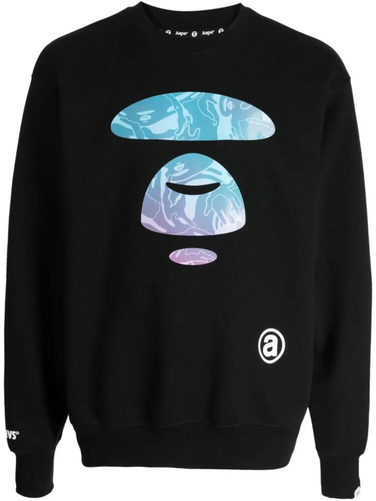 AAPE BY *A BATHING APE® logo-print crew-neck sweatshirt - Black Cover